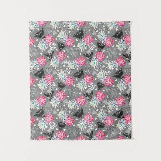 Geometrische Ananas-strukturiertes Muster Wandteppich (Vorderseite)