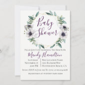 Geometrische Anemone Eucalyptus Baby-Dusche Einladung (Vorderseite)