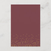 Geometrische Angaben zum Hochzeitsgrad eines rusti Begleitkarte (Rückseite)