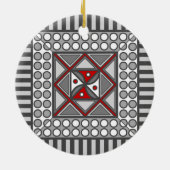 Geometrische Anordnung Keramik Ornament (Hinten)