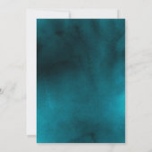 geometrische aquamarin- und Schwarz-Hochzeit Einladung (Rückseite)