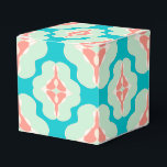 Geometrische aquamarine Orange Geschenkschachtel<br><div class="desc">Geometrisches,  modernes,  trendy aquamarines und orangefarbenes nahtloses Muster,  feines Design für die Gustenbox.</div>