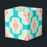 Geometrische aquamarine Orange Geschenkschachtel<br><div class="desc">Geometrisches,  modernes,  trendy aquamarines und orangefarbenes nahtloses Muster,  feines Design für die Gustenbox.</div>
