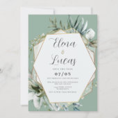 Geometrische Aquarellenmalz Einladung (Vorderseite)