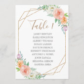 Geometrische Aquarellfarben-Blume für die Hochzeit Programm (Rückseite)