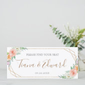 Geometrische Aquarellfarben-Blume für die Hochzeit Programm (Stehend Vorderseite)