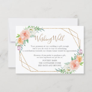 Geometrische Aquarellfarben-Blume für die Hochzeit RSVP Karte