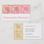 Geometrische Aquarellfliesen Visitenkarte (Vorne/Hinten)