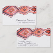 Geometrische Aquarellgestaltung Sangria Visitenkarte (Vorne/Hinten)