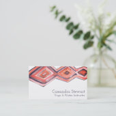 Geometrische Aquarellgestaltung Sangria Visitenkarte (Stehend Vorderseite)