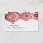 Geometrische Aquarellgestaltung Sangria Visitenkarte (Rückseite)