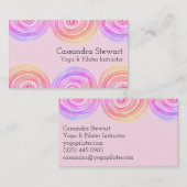 Geometrische Aquarellgestaltung Warm-Rosa Bögen Visitenkarte (Vorne/Hinten)