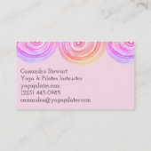 Geometrische Aquarellgestaltung Warm-Rosa Bögen Visitenkarte (Rückseite)