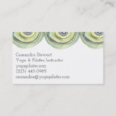 Geometrische Aquarellkreise Visitenkarte (Rückseite)