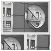 Geometrische Architektur-schwarzes u. weißes Stoff (Muster)