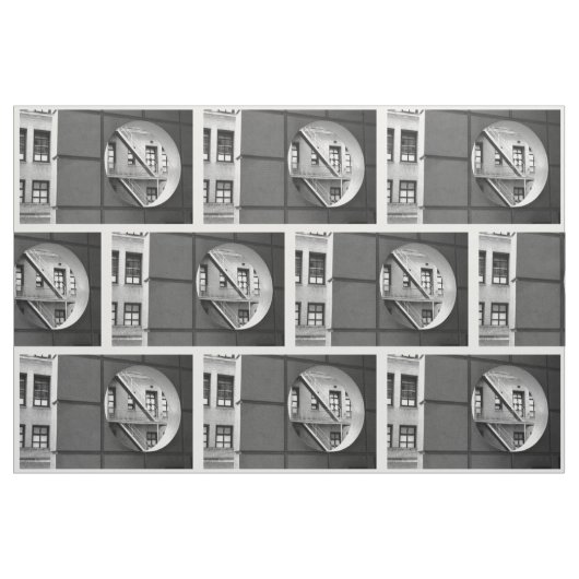 Geometrische Architektur-schwarzes u. weißes Stoff (Fat Quarter (45,7 x 55,9 cm))