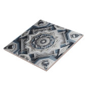 Geometrische Art Deco Alle Gray Dusty Blue Off whi Fliese (Seite)