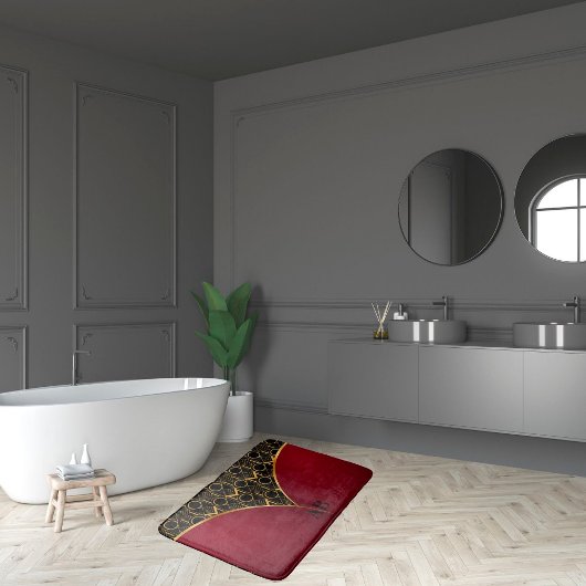 Geometrische Art Deco Badematte