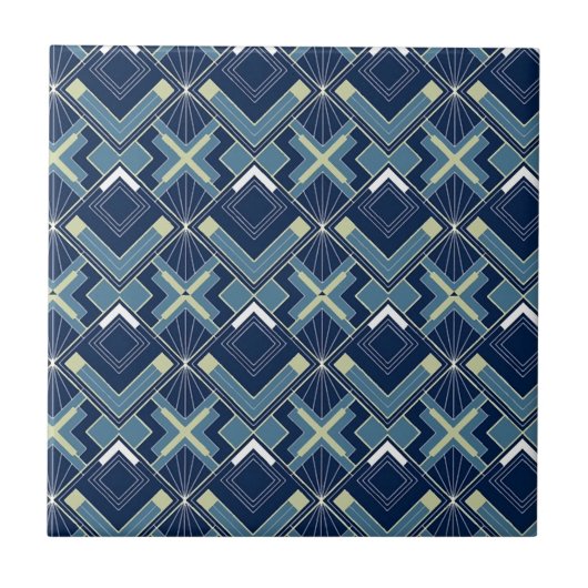 Geometrische Art Deco Fliese (Vorderseite)