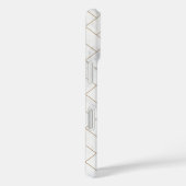 Geometrische Art Deco Gold & Marmor Monogram Case-Mate iPhone Hülle (Rückseite / Rechts)