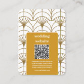 Geometrische Art Deco Gold White Gatsby Wedding Begleitkarte (Vorderseite)