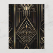 Geometrische Art-Deco-Hochzeit (Rückseite)