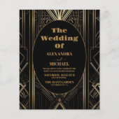 Geometrische Art-Deco-Hochzeit (Vorderseite)