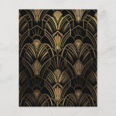 Geometrische Art-Deco-Hochzeit (Rückseite)