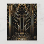 Geometrische Art-Deco-Hochzeit (Rückseite)