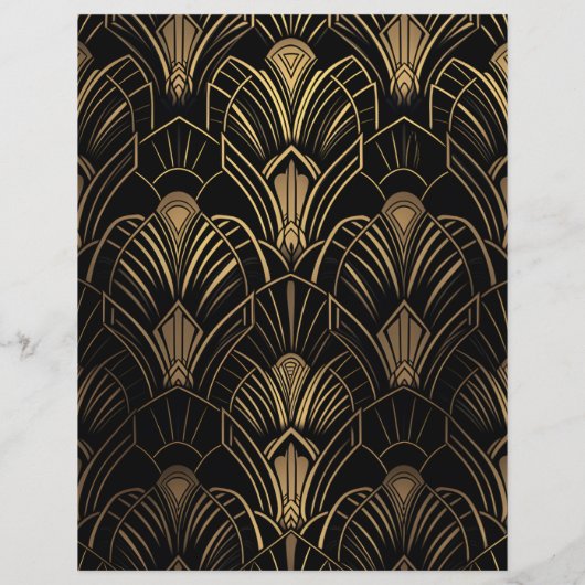 Geometrische Art-Deco-Hochzeit Flyer (Hinten)