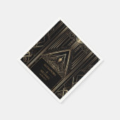 Geometrische Art-Deco-Hochzeit Serviette (Ecke)