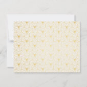 Geometrische Art-Deco-Hochzeitungs-Detail-Abschlus Einladung (Rückseite)