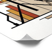 Geometrische Art Deco Jazz Poster (Ecke)
