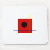 Geometrische Art der roten Zusammensetzung des Bau Mousepad (Vorne)