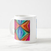 Geometrische Art des Regenbogens Kaffeetasse (Vorderseite Links)