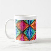 Geometrische Art des Regenbogens Kaffeetasse (Links)