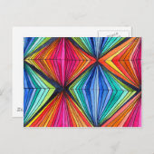 Geometrische Art des Regenbogens Postkarte (Vorne/Hinten)