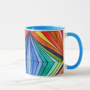 Geometrische Art des Regenbogens Tasse
