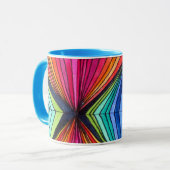 Geometrische Art des Regenbogens Tasse (Vorderseite Links)