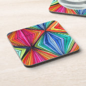 Geometrische Art des Regenbogens Untersetzer (Linke Seite)