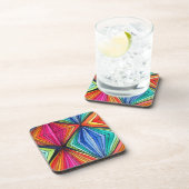 Geometrische Art des Regenbogens Untersetzer (Rechte Seite)