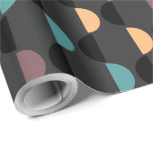 Geometrische Art des Retro Mod 1960s optische Illu Geschenkpapier (Rolleneckpunkt)