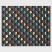 Geometrische Art des Retro Mod 1960s optische Illu Geschenkpapier (Flach)