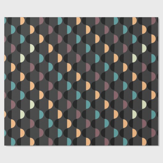 Geometrische Art des Retro Mod 1960s optische Illu Geschenkpapier (Flach)