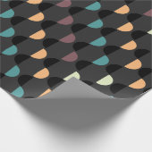 Geometrische Art des Retro Mod 1960s optische Illu Geschenkpapier (Ecke)