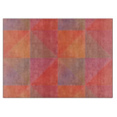 Geometrische Art des roten, rosa Aquarells Schneidebrett (Vorderseite)