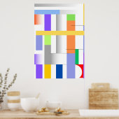 "Geometrische Art Print Premium Poster Wand an Wan (Küche)
