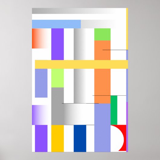 "Geometrische Art Print Premium Poster Wand an Wan (Vorne)