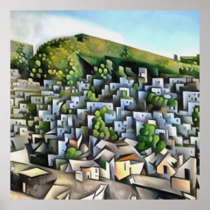 Geometrische Art von Kayakoy Poster