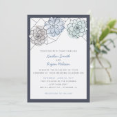 Geometrische Aufdeckungseinladung Einladung (Stehend Vorderseite)